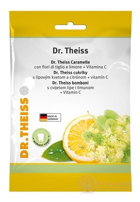 Dr.Theiss Cukríky s lipovým kvetom a citrónom a vitamín C, 1x75 g