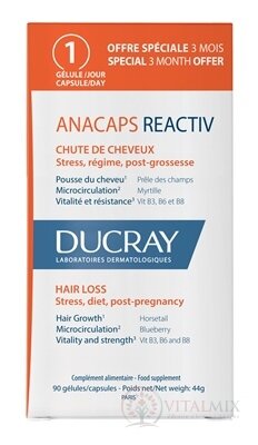 DUCRAY ANACAPS REACTIV cps (podpora pre vlasy) (inov.2023) 1x90 ks