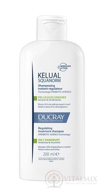 DUCRAY KELUAL SQUANORM Šampón proti mastným lupinám, ošetrujúci, seboregulačný 1x200 ml