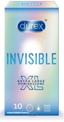 DUREX INVISIBLE XL kondóm 1x10 ks