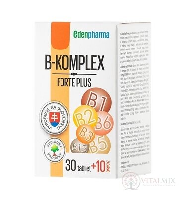 EDENPharma B-KOMPLEX forte plus tbl 30+10 zadarmo (40 ks)