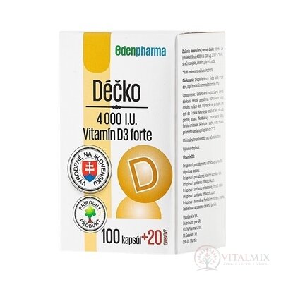 EDENPharma Déčko 4000 I.U. cps (100+20 zadarmo) 1x120 ks