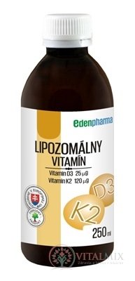 EDENPharma LIPOZOMÁLNY VITAMÍN D3 + K2 perorálny roztok 1x250 ml