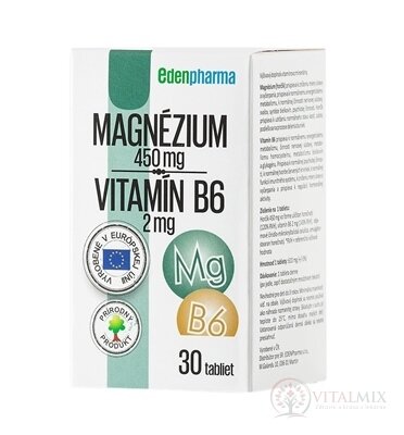 EDENPharma MAGNÉZIUM + Vitamín B6 tbl 1x30 ks