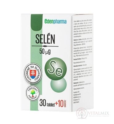 EDENPharma SELÉN 50 μg tbl 30+10 zadarmo (40 ks)