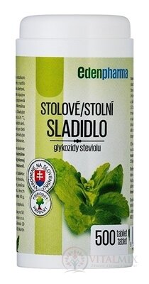 EDENPharma STOLOVÉ SLADIDLO glykozidy steviolu tbl (z rastliny Stévia) 1x500 ks