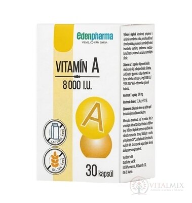 EDENPharma VITAMÍN A 8000 I.U. cps 1x30 ks