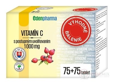 EDENPharma VITAMÍN C 1000 mg tbl s postupným uvoľňovaním 2x75 ks (150 ks)