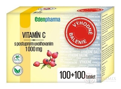 EDENPharma VITAMÍN C 1000 mg (Výhodné balenie) tbl s postupným uvoľňovaním 2x100 (200 ks)