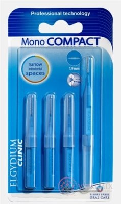 ELGYDIUM CLINIC Mono COMPACT 1,9 mm medzizubné kefky (modré) 1x4 ks