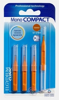 ELGYDIUM CLINIC Mono COMPACT 3,5-2,7 mm medzizubné kefky (oranžové) 1x4 ks