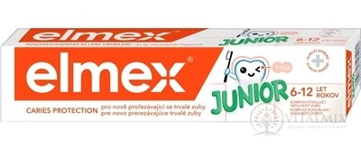 ELMEX JUNIOR ZUBNÁ PASTA pre deti (6-12 rokov) 1x75 ml