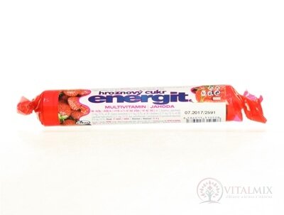 energit hroznový cukor MULTIVITAMÍN - JAHODA pastilky 1x17 ks (37,4 g)