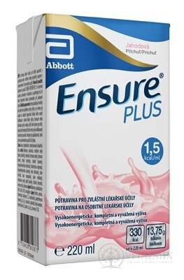 Ensure PLUS jahodová príchuť 24x220 ml