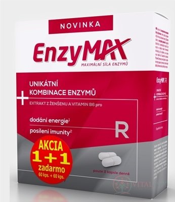 EnzyMAX R Akcia 1+1 cps 60+60 zadarmo (120 ks)