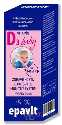 EPAVIT Vitamín D3 baby pre deti kvapky 1x30 ml