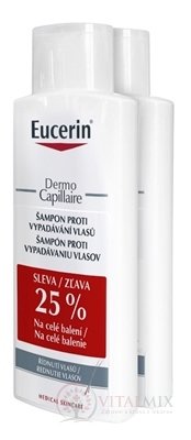 Eucerin DermoCapillaire Šampón Vypadávanie vlasov rednutie vlasov (duo, zľava 25%) 2x250 ml, 1x1 set