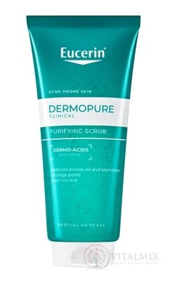 Eucerin DERMOPURE CLINICAL Čistiaci scrub pleť so sklonom k akné 1x100 ml