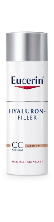 EUCERIN HYALURON-FILLER CC KRÉM STREDNE TMAVÝ 50ML+HF Krém nočný 20ml ZDARMA