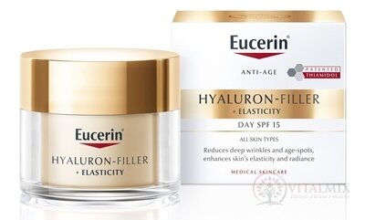 Eucerin HYALURON-FIL.+ELASTICITY Denný krém SPF 15, anti-age, 1x50 ml