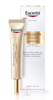 Eucerin HYALURON-FIL.+ELASTICITY Očný krém SPF 20 (inov.22) 1x15 ml