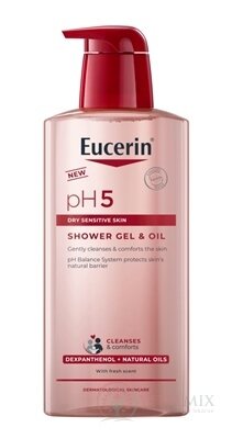 Eucerin pH5 Sprchový gél & olej pre suchú citlivú pokožku 1x400 ml