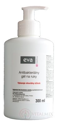 Eva Medica Antibakteriálny gél na ruky (60% etanolu + D-panthenol) 1x300 ml