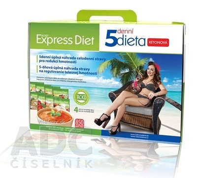EXPRESS DIET 5 dňová diéta Proteínová 850 kcal/deň instantné jedlá, vrecúška 1x20 ks