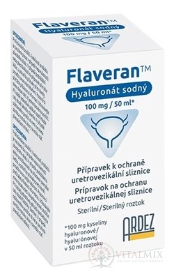 Flaveran Hyaluronát sodný 100 mg/50 ml sterilný roztok na uretrovezikálne podanie 1x50 ml