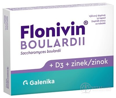 Flonivin BOULARDII cps (Saccharomyces boulardii + vitamín D3 + zinok) 1x10 ks