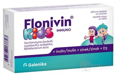 Flonivin KIDS IMMUNO prášok (prospešné baktérie + inulín + zinok + D3) vrecúška 1x10 ks