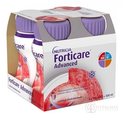 Forticare Advanced s príchuťou chladivého lesného ovocia 4x125 ml (500 ml)