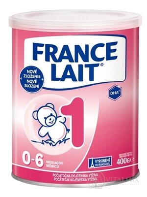 FRANCE LAIT 1 počiatočná dojčenská výživa (0-6 mesiacov) (inov.zloženie 2021) 1x400 g