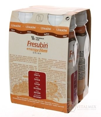 Fresubin Energy fibre DRINK sol, príchuť višňová, EasyBottle 4x200 ml (800 ml)