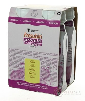 Fresubin Protein energy DRINK sol, príchuť vanilka, EasyBottle 4x200 ml (800 ml)