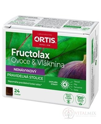 Fructolax Ovocie a vláknina KOCKY 1x24 ks