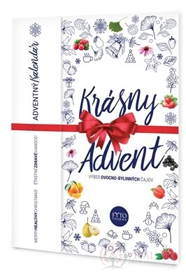 FYTO ADVENTNÝ Kalendár - Krásny Advent výber ovocno-bylinných čajov, 12 druhov, nálevové vrecká 1x24 ks, 1x1 set
