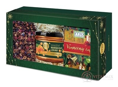 FYTO Darčeková kazeta Vianoce Vianočný čaj: sypaný 100 g + porciovaný 20x2 g (40 g) + lekvár 220 g, 1x1 set