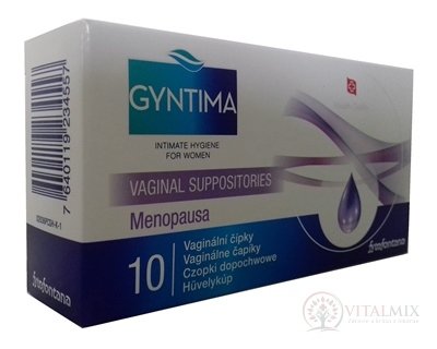 fytofontana GYNTIMA Menopausa Vaginálne čapíky (inov.2019) 1x10 ks