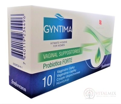 fytofontana GYNTIMA Probiotica FORTE Vaginálne čapíky (inov.2019) 1x10 ks