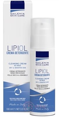 GALENIA LIPIOL CREMA DETERGENTE čistiaci krém na tvár a telo, bez oplachovania 1x100 ml