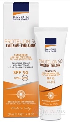 GALENIA PROTELION 50 EMULSION-EMULSIONE SPF50 ochrana pred slnečným žiarením, citlivá a mastná pokožka 1x50 ml