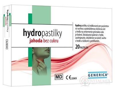 GENERICA hydropastilky jahoda bez cukru 1x20 ks