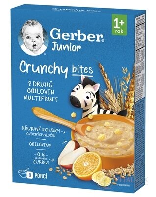 Gerber Junior Nemliečna kaša s chrumkavými kúskami ovocná - multifruit (od ukonč. 1. roku) 1x200 g