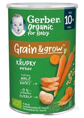 Gerber Organic CHRUMKY Pšenično-ovsené s mrkvou (od ukonč. 10. mesiaca) 1x35 g