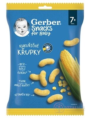 Gerber Snacks Kukuričné CHRUMKY (od ukonč. 7. mesiaca) 1x28 g