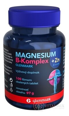 GLENMARK Magnesium B-Komplex + Zinok tbl 100 ks