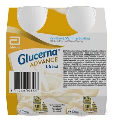 Glucerna ADVANCE 1,6 kcal vanilková príchuť 24x220 ml