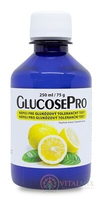 GlucosePro 75 g- FH nápoj pre glukózový tolerančný test, citrón 1x250 ml
