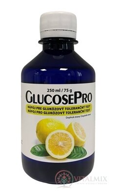GlucosePro 75 g nápoj pre glukózový tolerančný test, citrón 1x250 ml